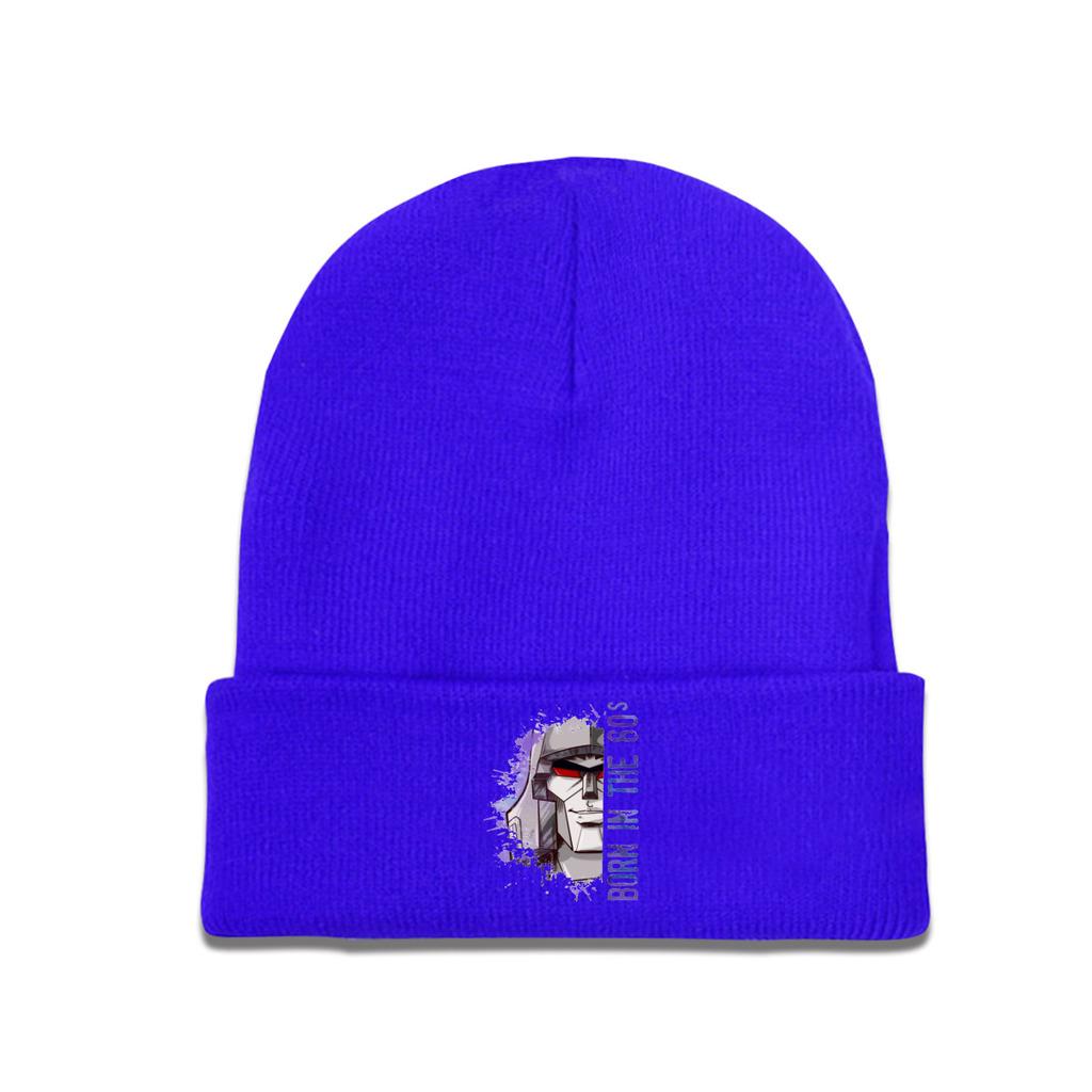 UFO Robot Grendizer Anime Knitted Hat for Women Unisex Skullies Beanies Winter Hat Megatron 60s Casual Caps