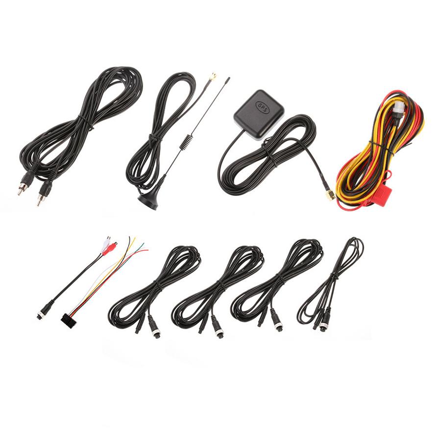 4CH Vehicles DVR 4G Wireless GPS Antenna Video Recorder+Remote+4*HD Cameras 12V