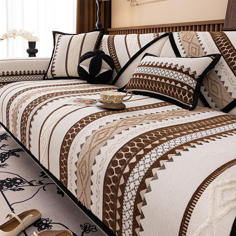 All Season Sofa Universal Sofa Mat Pad Armrest Living Room Couch Slipcover Chenille Sofa Case Anti-cat Scratch Couch Slipcovers