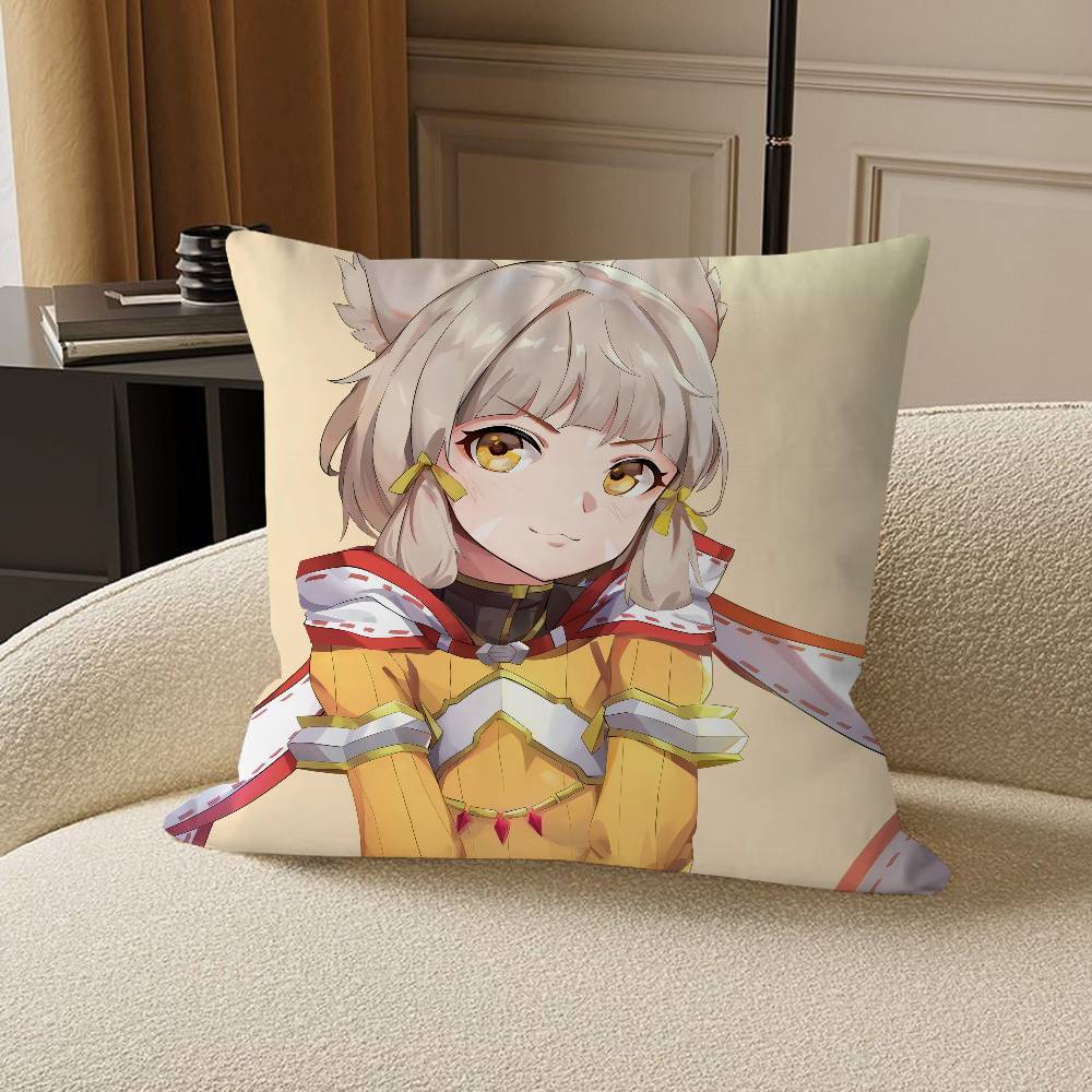 

Ниа Xenoblade Аниме Наволочки Мультяшные Декоративные Домашние для Дивана Двусторонняя Печать Короткий Плюш Милые Чехлы для Подушек 12x12Inch