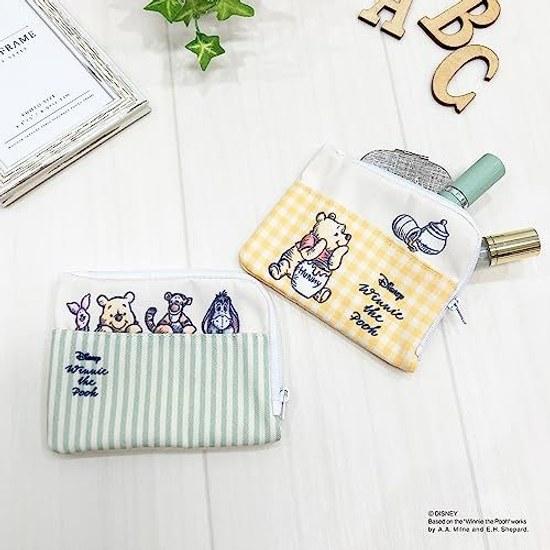MORIPiLO Winnie Pooh Tissue Case Disney Goods Small Storage Plush Pouch Cute 12x10cm (green) Character Morishita Pillow