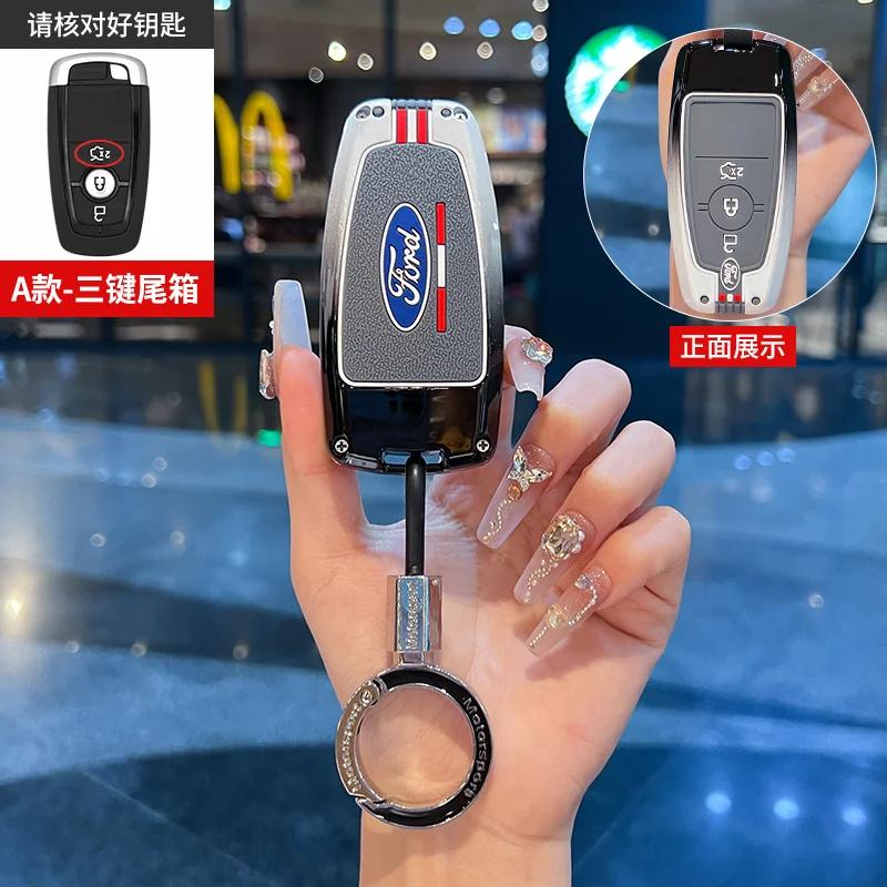 Car Sticker For Ford Car Remote Key Case Full Cover Fob Auto Accessories For Ford Fusion Mustang Explorer F150 F250 F350 EcoSpor