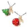 2PCS Colorful Snail Pendants Resin Mini Snails Sculpture Outdoor Fence Hanger for Indoor And Outdoor Flower Pot Decoration