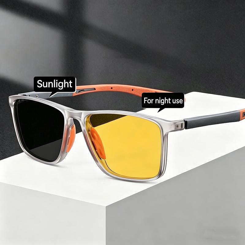 Fall Hot Selling Photochromic Night Vision PC Frame Unisex Sports Cycling Running Glasses Brand Model O62Y