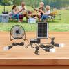 Battery Operated Solar Fan Low Noise Exhaust Fan Light Kit Cooling Fan  Office