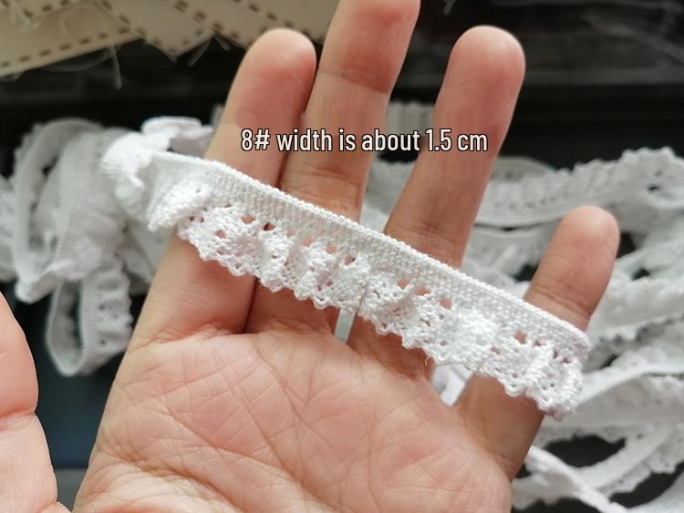 Beige Elastic Lace Band - Cotton Thread Decorative Doll Lace for DIY Clothing Accessories