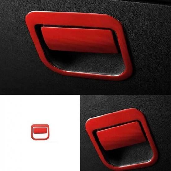 Co-Pilot Storage Box Handle Cover Trim Red Steel For Chevrolet Equinox 18-