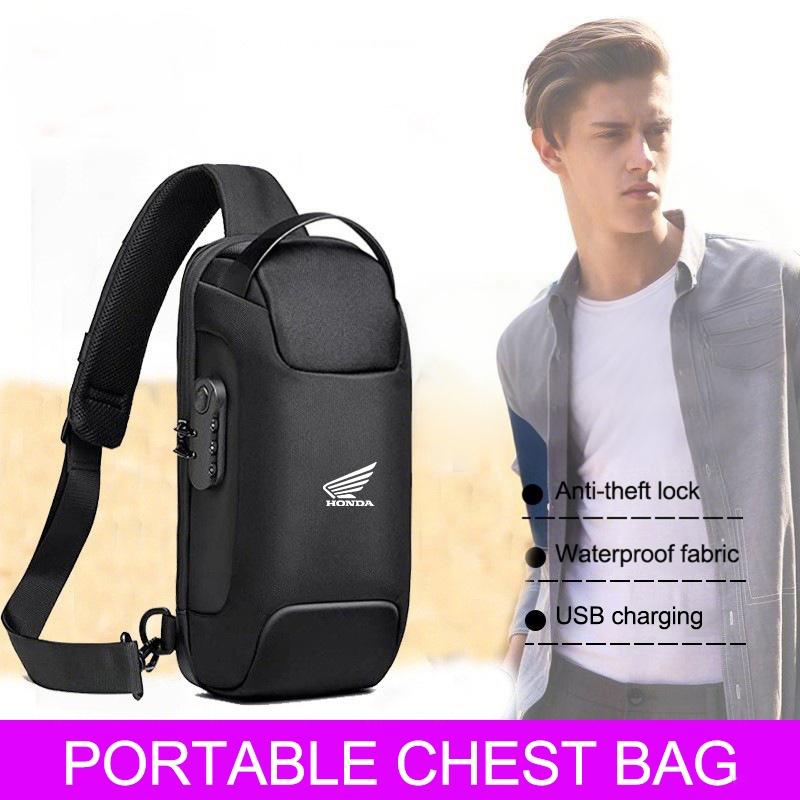 Waterproof USB Oxford Bag Short Messenger Chest Car Key Bag For Honda CBR 125R 954 600 650F 650R 1100XX 1000F CBR 600RR 1000RR