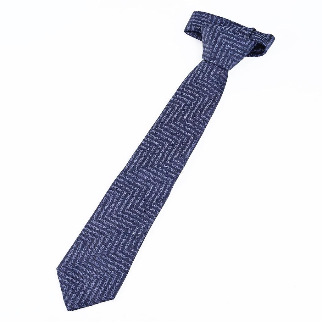 [Emporio Armani] Emporio Armani Men's Tie, 7.5cm wide, 100% Silk, Chevron Motif, Blue, MADE IN ITALY, 340075 3R604 05236 [Item]