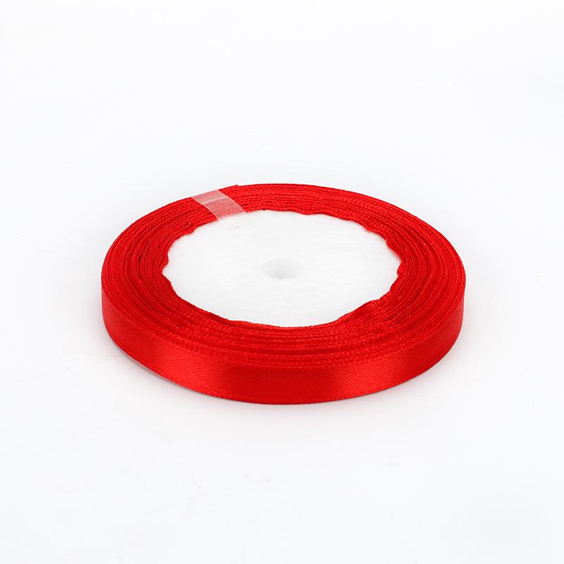Handmade Bright Red Silk Ribbon for Wedding, Packaging, Cake Decoration, and Car Streamer.