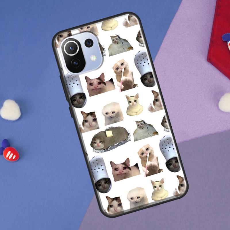 Crying Cat Memes And Dog Cover For Xiaomi 14 13 Ultra 11T 12T 13T 14T Pro POCO X7 Pro X3 X5 F3 F5 F6 M6 X6 Pro Case
