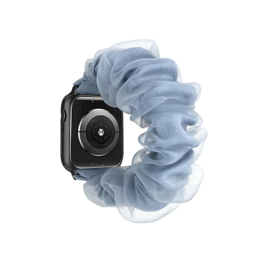 

Тканинний візерунок Ремінець для годинника Органза Двостороння тканина Наручні браслети Стрічка Ремінець для годинника для Apple blue-38/40/41mm