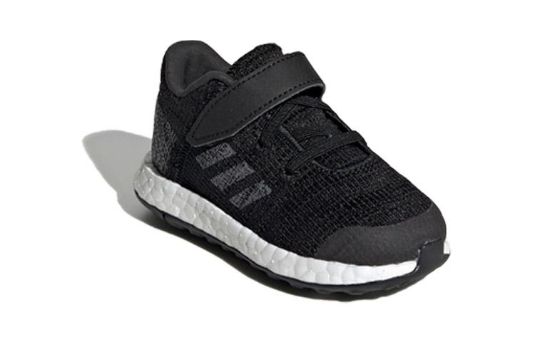adidas Pureboost Go El I Slip Resistant Low Top Toddler Shoes Black White Infant And Toddler F34017