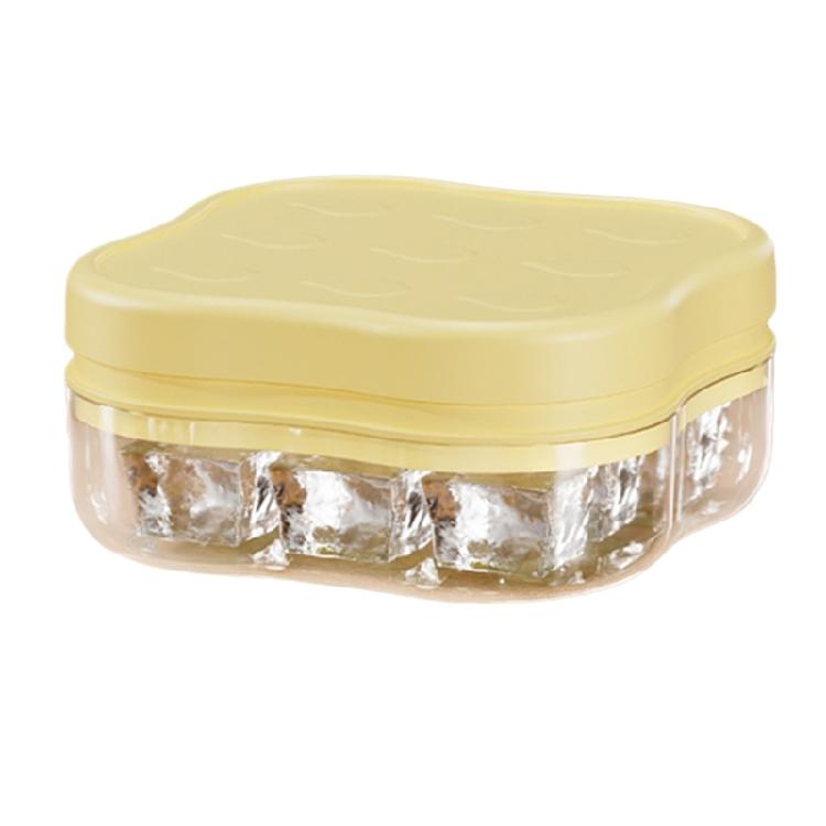

Leakproof Ice Cubes Trays Silicones Cubes Soup Freezers Mould with Lid for Freezing Process жёлтый