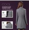 2025 Autumn/Winter Women's Mid-Length Wool Coat – Elegant Waist-Cinched Style