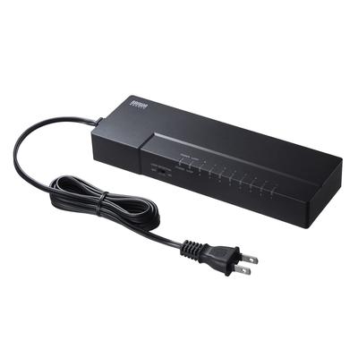 SANWA SUPPLY Gigabit Compatible Tap Type Switching Hub Ports with (8 Magnet) LAN-GIGAT803BK