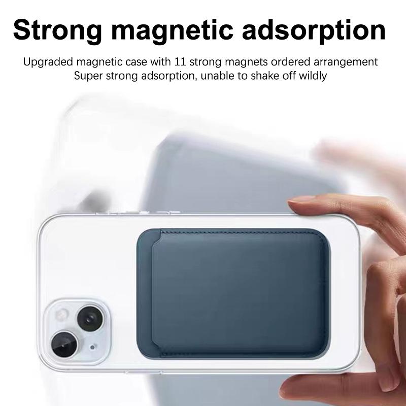 Portafoglio in Pelle Magnetico Porta Carte Custodia Macsafe Per Magsafe Iphone 13 14 15 16 Pro Max Plus 12Mini Iphone14 Mac Safe Cover Posteriore