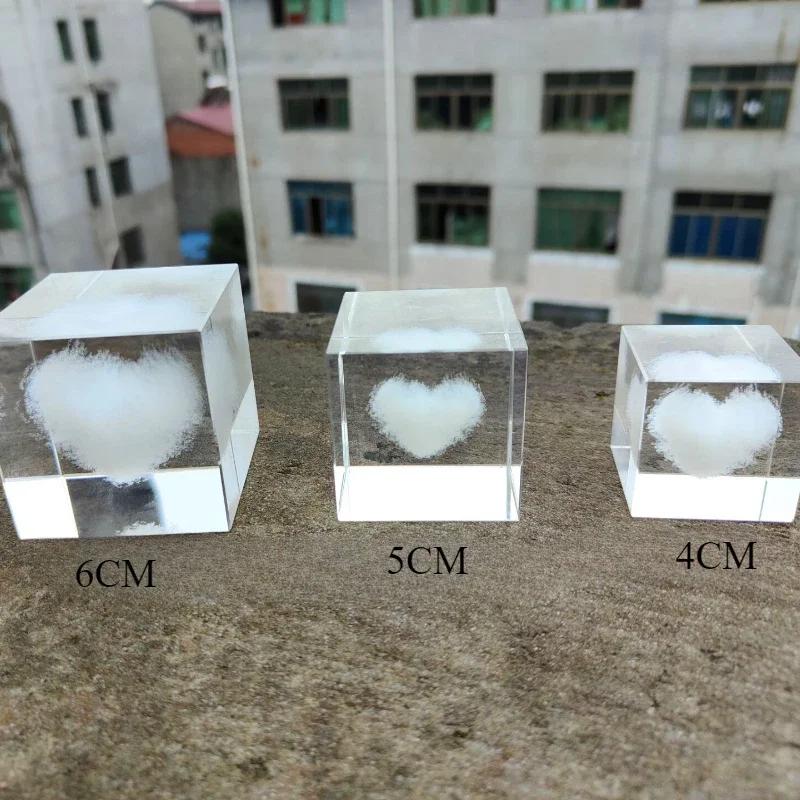 Crystal Transparent Glass Stone Carved Clouds Dandelion Rain Sun Love White Embryo Decoration. Best Choice for Gift Giving