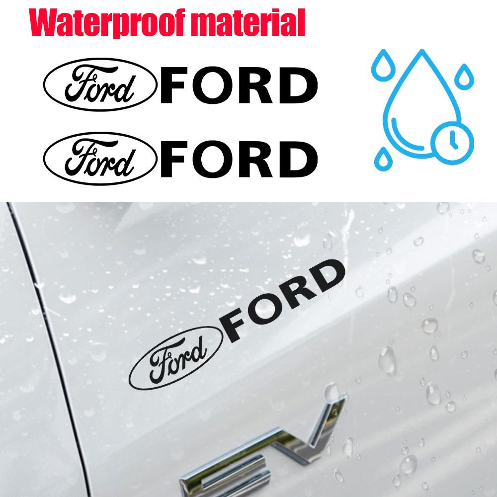 4pcs PVC Car Emblem Stickers Body Trunk Badge Decoration Decals Accessories For Ford Mustang Focus Fiesta Shelby GT350 Kuga Edge APR1