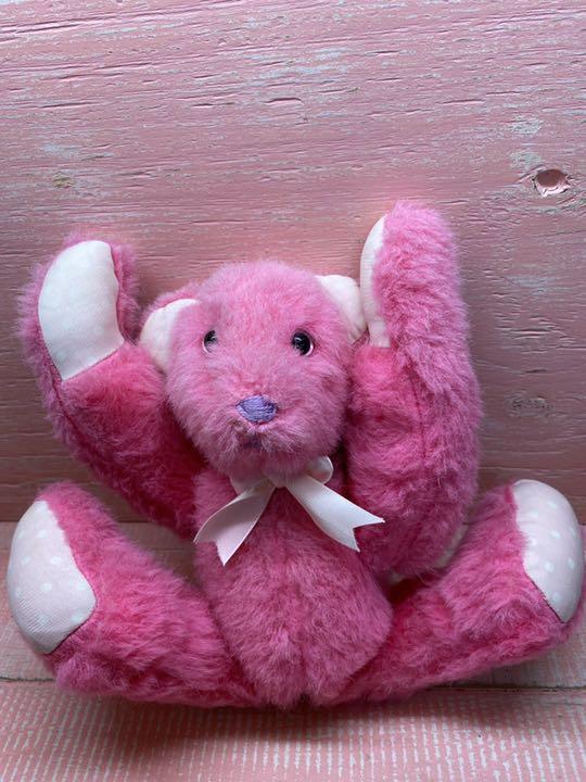 [USED] Ashiya Kumaya Teddy Bear Pink Bear Vintage
