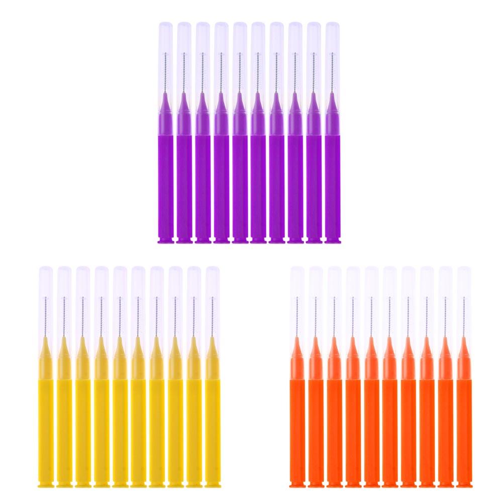 8Pcs Interdental Brush Dental Brush Picks Ultra Fine Tooth Flossing Head Soft Interdental Cleaners Bendable for Dental Care