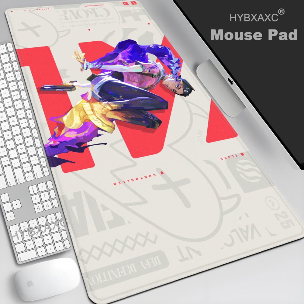 HYBXAXC Clove Valorant Game Mousepad Large Keyboard Desk Mat Gaming Mouse Pad LockEdge Non-slip Mat