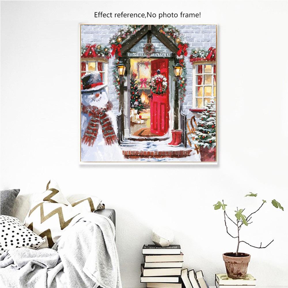 5D Diamantmalerei Winter Diamantmosaik Schneemann Kreuzstich Strasssteine