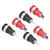 10Pairs 4mm Banana Socket Safe Return Type Red Black Nickel Plated Banana Socket for Electronic Indu