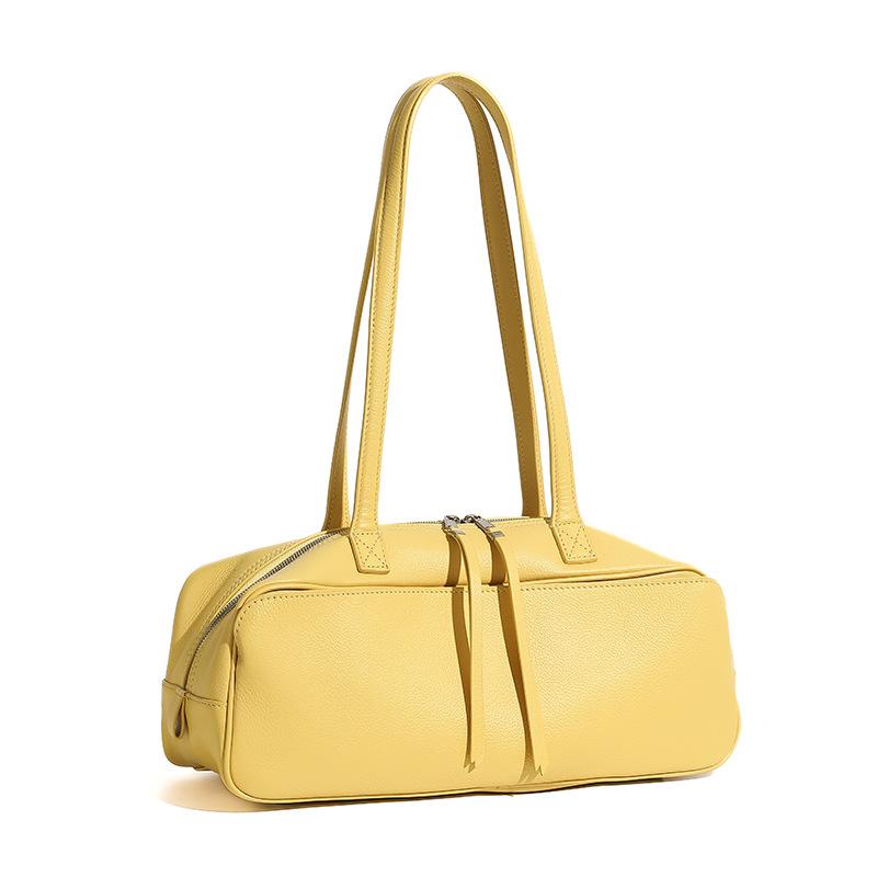 

Верхний слой коровьей кожи Теплые перчатки Нижний одинарный карман Пятипалая сумка Рукав-сумка Большая вместимость Удобная Натуральная кожа Женская сумка 33x12x12 жёлтый