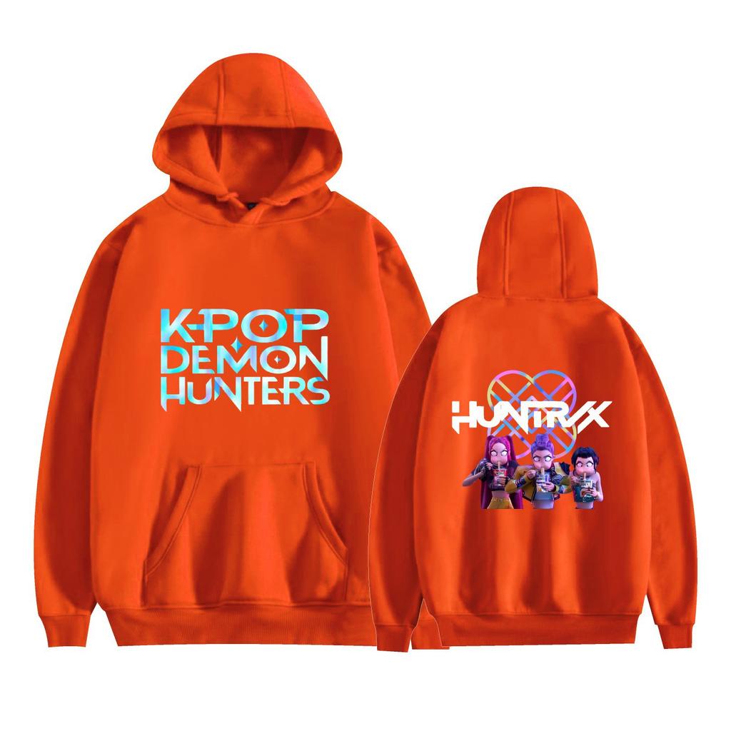 KPop Demon Hunters Anime Hoodie Sweatshirt Anime Printed Cool CARTOON Pullover Hooded Unisex