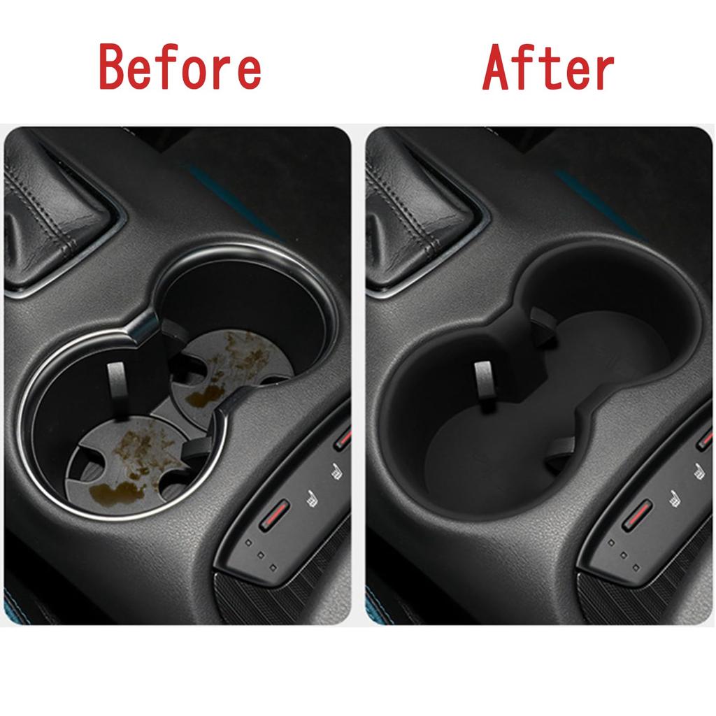 Fucaten Car Cup Holder Compatible with Toyota New Harrier 80 Series Console Tray Drink Holder Cover Storage TPE Material