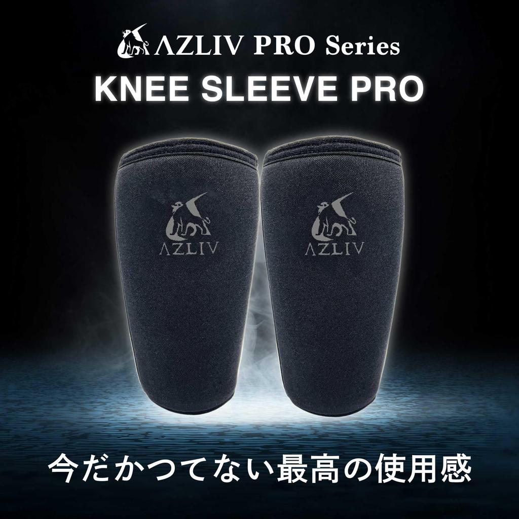 AZLIV Knee Sleeves for Strength and Gym 7mm PRO Specifications PRO, Training, Squats, Use, (Gunmetal, XL)