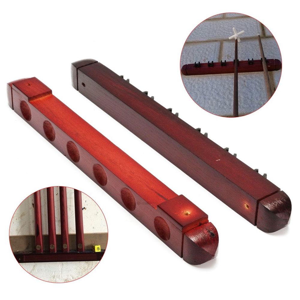 Billiard Cue Stick Rack Professional Solid Wood Holder Organizer Wall Mount for Snooker Ball Arm 6 Cues Holder Billiard