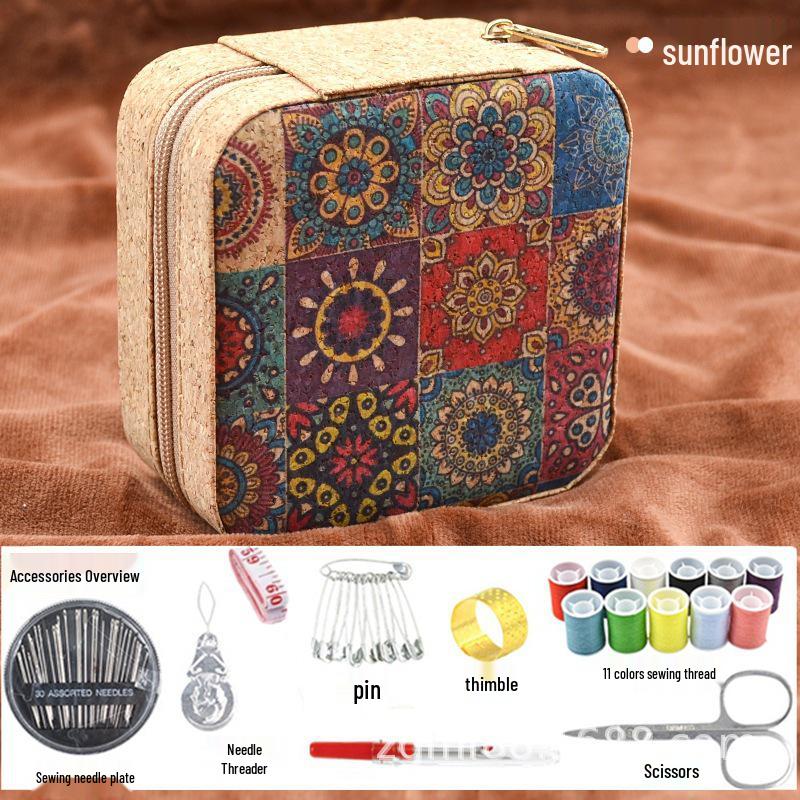 

Ретро Портативний Набір для Шиття - Багатофункціональна Сумка для Голок та Ниток з Коробкою