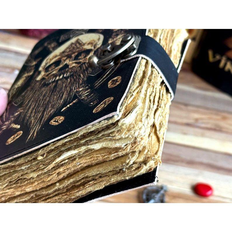 Handmade Leather Journal Valhalla Viking Vegvisir Journal For Traveling Sketchbook Blank Notebook For Men Women Birthday Anniversary Gift