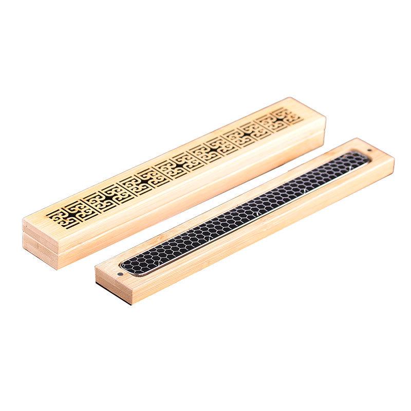 Nan Bamboo Carved Incense Stick Box and Agarwood Burner - Bamboo Hollowed-out Design for Home Use.