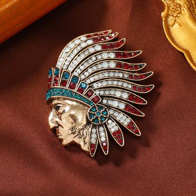 Men'S Brooch Creative Indian Pin Simple Casual Dress Suit Pin