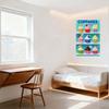 Colorful 9 Cupcakes Arrangement Metal Tin Sign Vintage Sweet Food Art for Café Restaurant Home Decoration