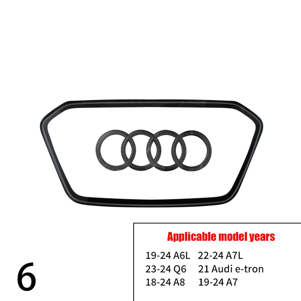 Car Steering Wheel Center Emblem Logo Stickers Trim Frame Decor Ring Cover For AUDI A3 A4 A5 A6L A4L A8 Q5 Q3 Q7 Q8 Accessories