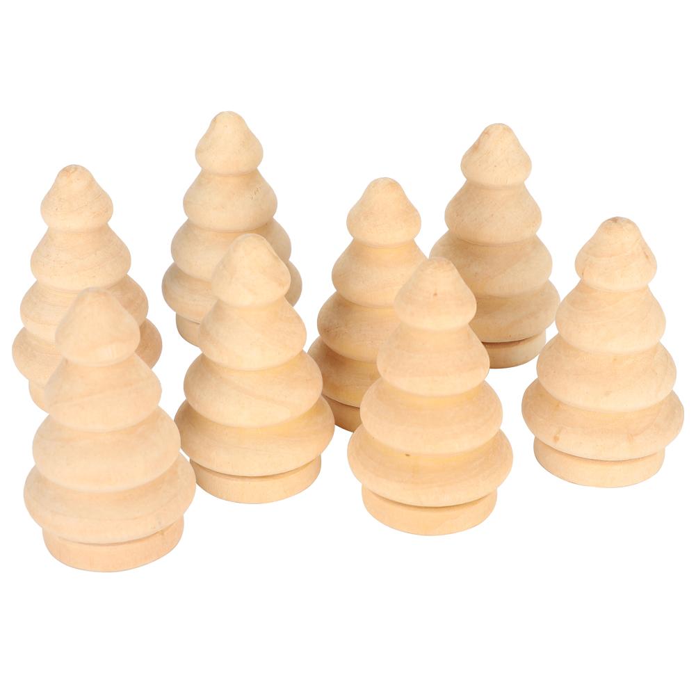 20 ks Vánoční stromek Dřevěné ozdoby Dětské graffiti DIY Malovaná dekorace