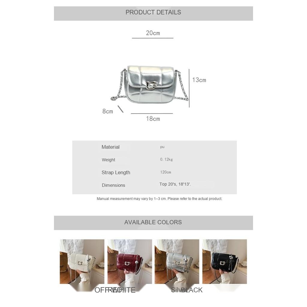 Xeie Thuk Crossbody Bag Women PU Chain Strap Flap Lock Daily