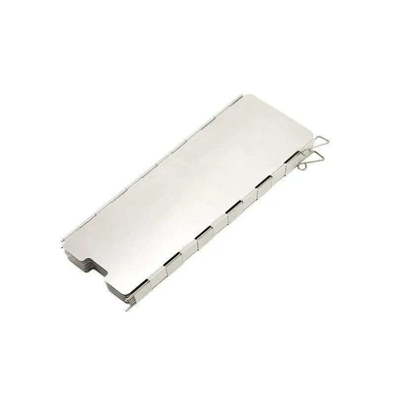 Outdoor Gas Stove Windshield Thickened Folding Cassette Stove Windshield (8pcs)