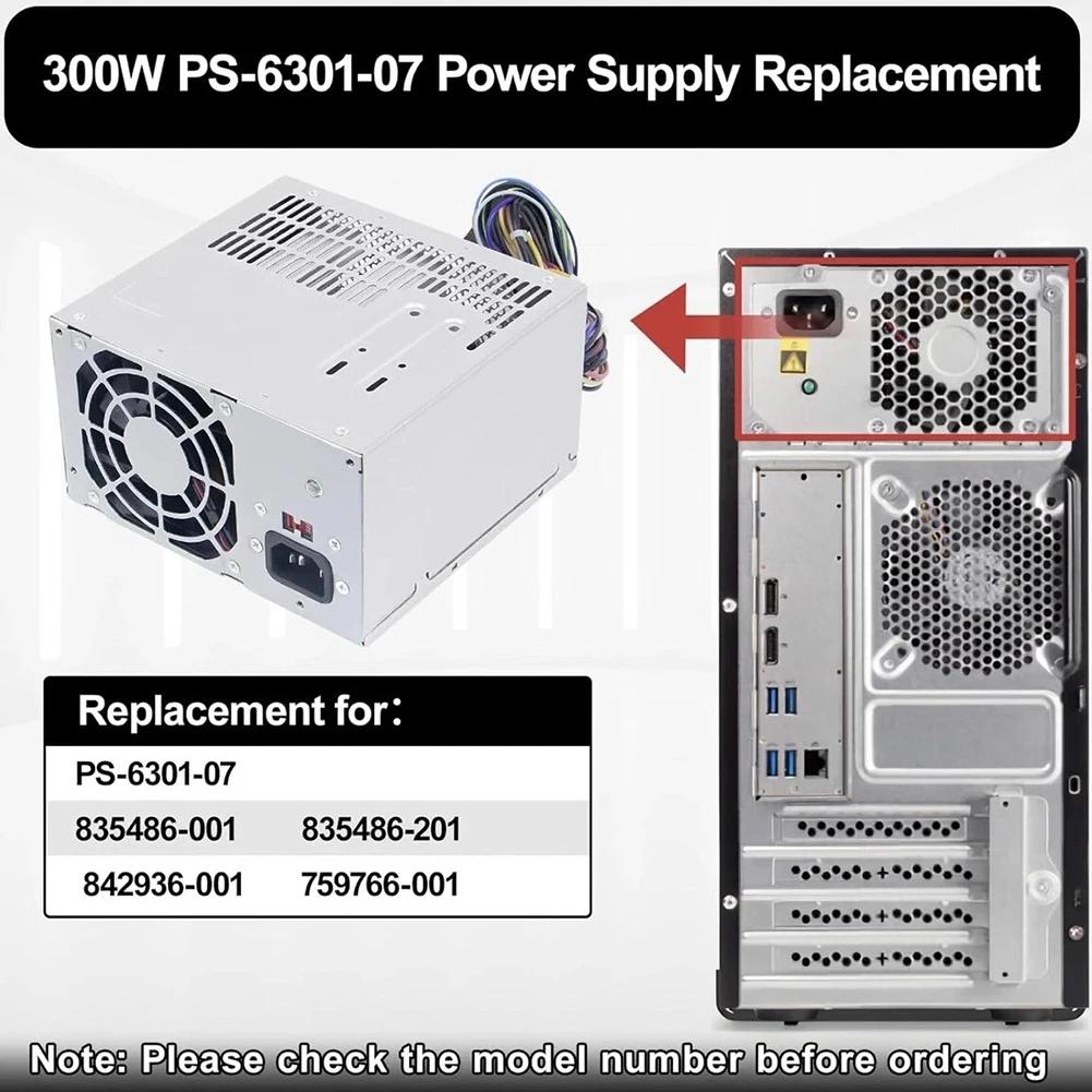PS-6301-07 300W Power Supply Unit Compatible with For HP Omen 510 560 570 DPS-300AB-73A for Stable Power and Low Noise