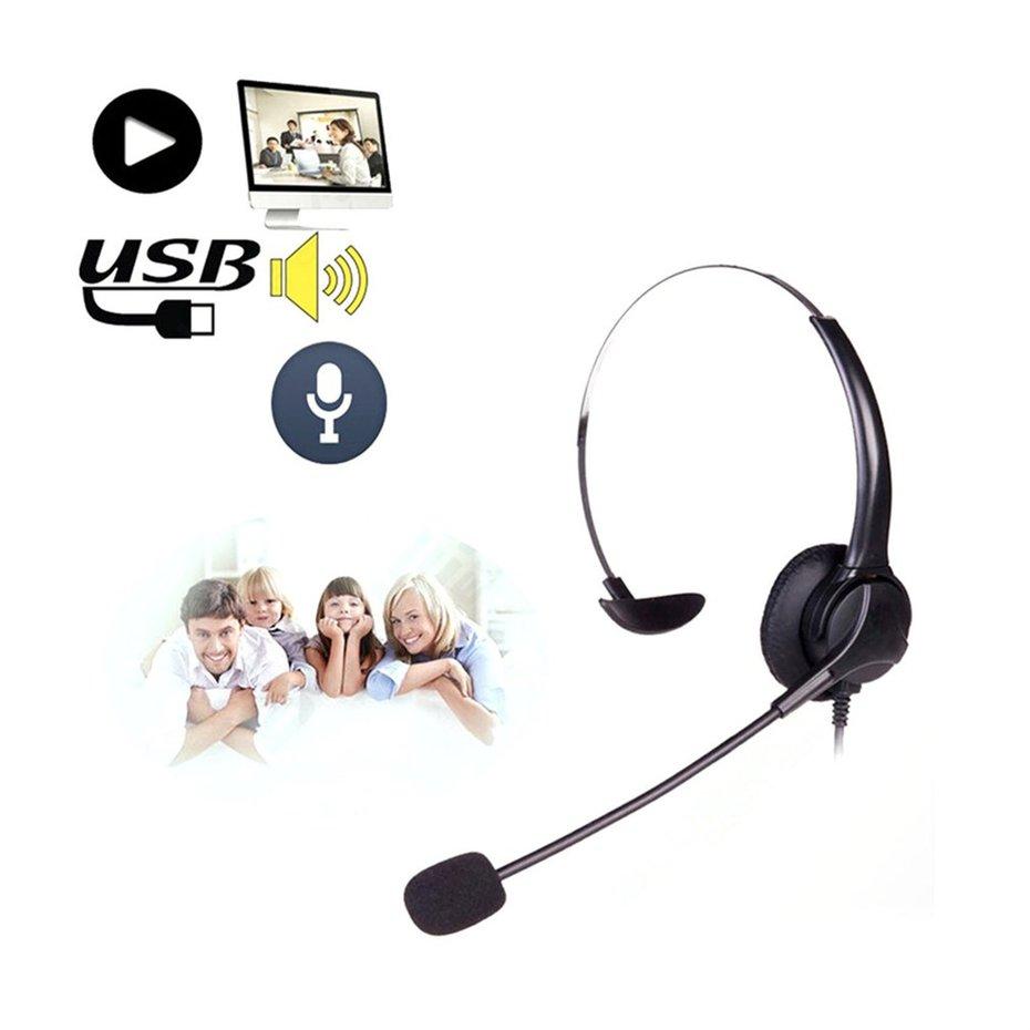 USB Headset with Microphone Rotatable 