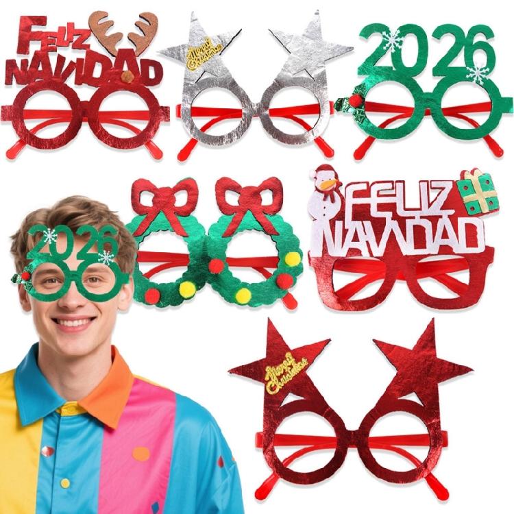 2026 Christmas Party Glasses For Role Playing Adults Children Comfortable Felts Plastic Frame Design Costume Eyewear