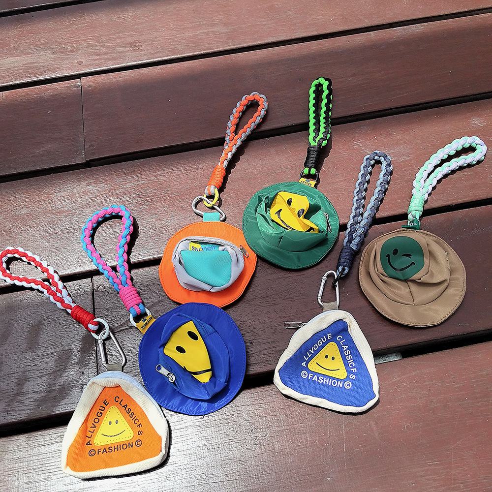 Coin Purse Lanyard Set with Smiley Backpack Keychain and Anti-lost Feature.
