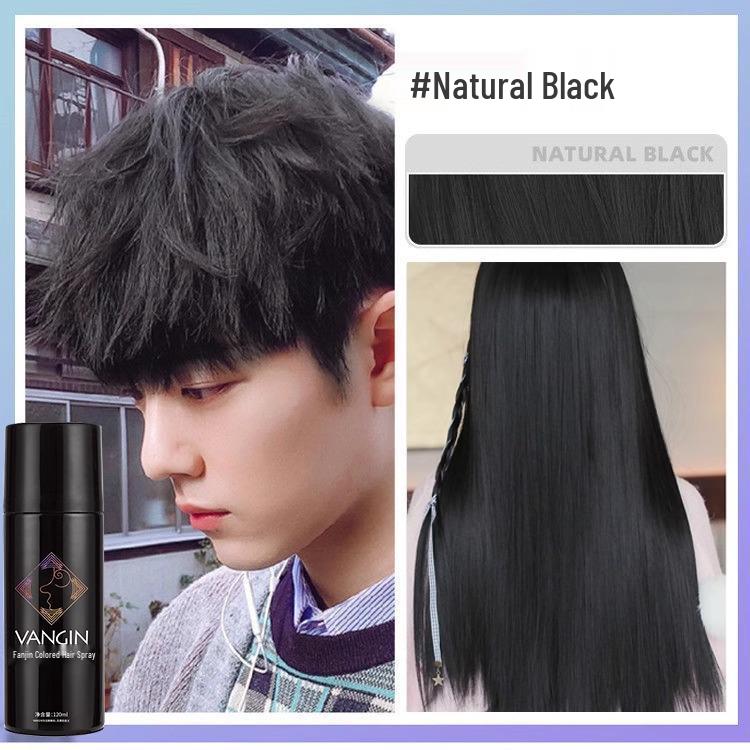 Temporary Washable Hair Dye Spray - One Spray for Black Color