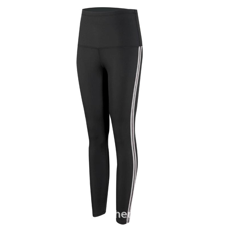 Damskie wyszczuplające szybkoschnące spodnie fitness z mankietami na kostkach