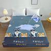 Kuup-Polyester 360° waterproof Cartoon Fitted Sheet Only(no pillowcase) Elastic Band Around Mattress Cover King Size Bed Cover