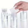 1/3pc Transparent Pump Bottle Dispenser Push-Down Refillable Travel Bottle Set for Makeup Nail Polish Remover Cosmetic Organizer
